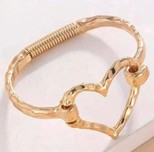 Load image into Gallery viewer, Hammered Heart Cuff
