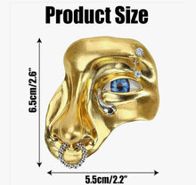 Load image into Gallery viewer, Half Face Brooch
