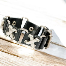 Load image into Gallery viewer, Cross Leather Bracelet
