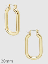 Load image into Gallery viewer, Polished Oval Hoops
