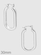 Load image into Gallery viewer, Polished Oval Hoops
