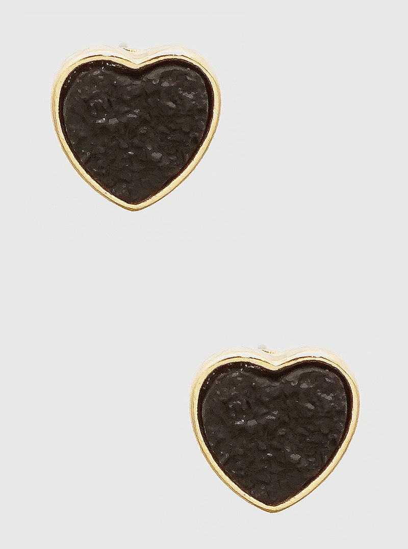 Black Heart Studs