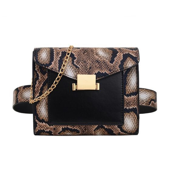 Black Python Fanny Pack