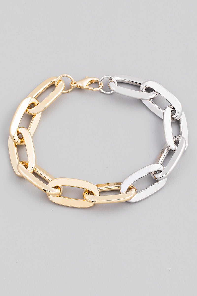 Two-Tone Link Bracelet