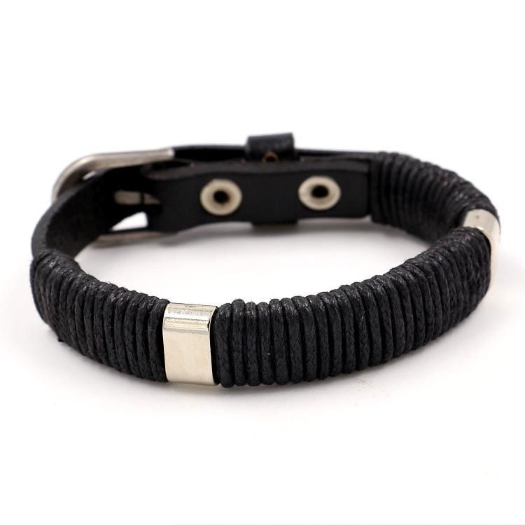 Ribbed Leather Bracelet