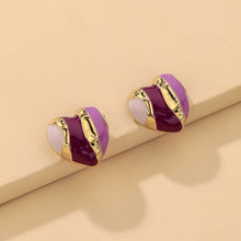 Load image into Gallery viewer, Purple Heart Studs
