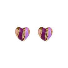 Load image into Gallery viewer, Purple Heart Studs
