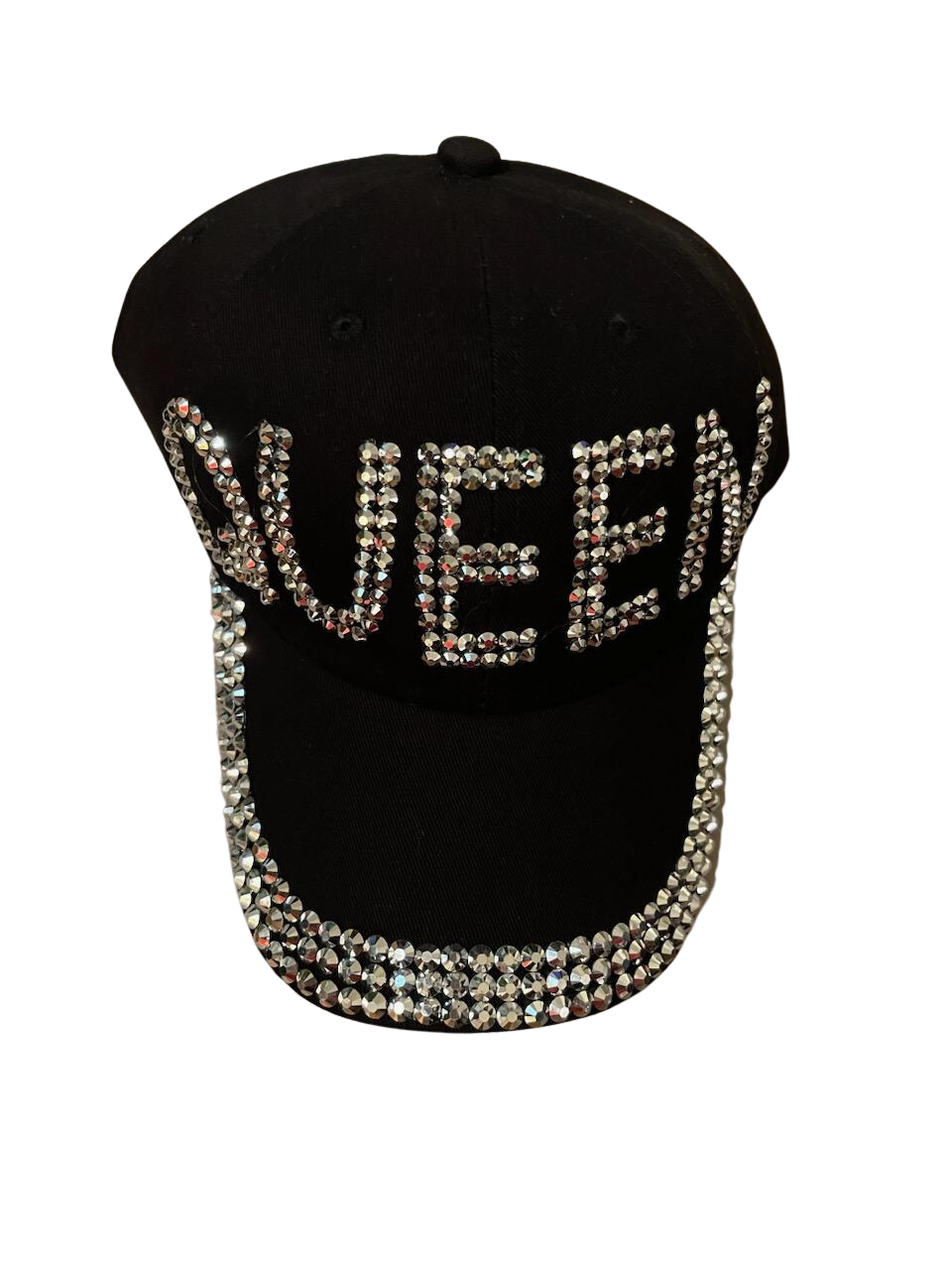 Black Queen Rhinestone Cap